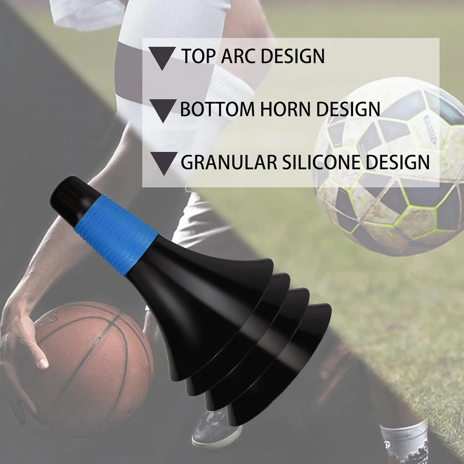 8 Pcs Sport Cones for Drills9 Inch Agility Training Cones Sports with Carry Bag, Basketball Training Cones for Soccer Football Basketball Speed Grab Drills and Training