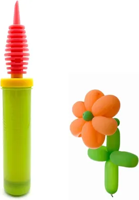 Balloon Pump Handheld Two-Way Dual Action, Air Pump Portable Manual Balloon Inflator Pump, Double Action Balloon Pump, Hand Blower Air Pumper for Balloons, Inflatable Cushions, Toys, Gifts,Green