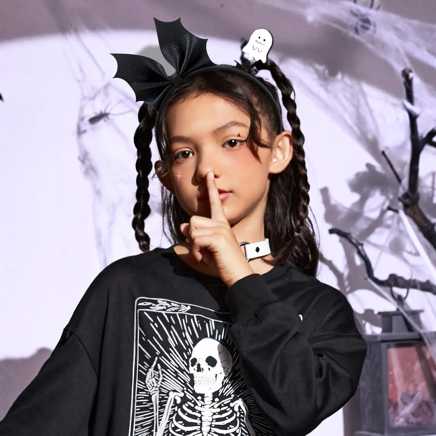 Bat Wings Headbands for Women Girl Costume Black Devil Horns Headband Cosplay Bat Costume Hair Accessories