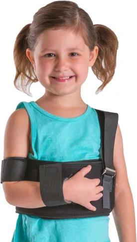 BraceAbility Pediatric Shoulder Immobilizer | Child Size Arm Sling Stabilizer for Broken Collarbone & Shoulder Injuries - Fits Toddlers, Kids, Youth & Teens (20" - 30" Chest Circumference)