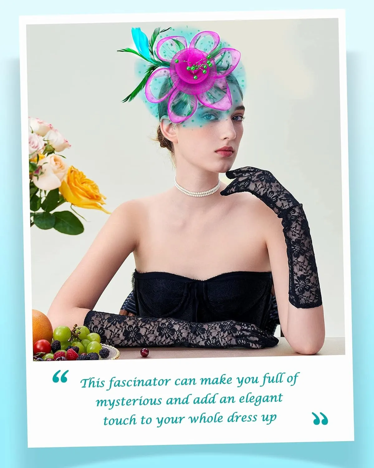 Fascinators Hat for Women Tea Party Headband Flower
