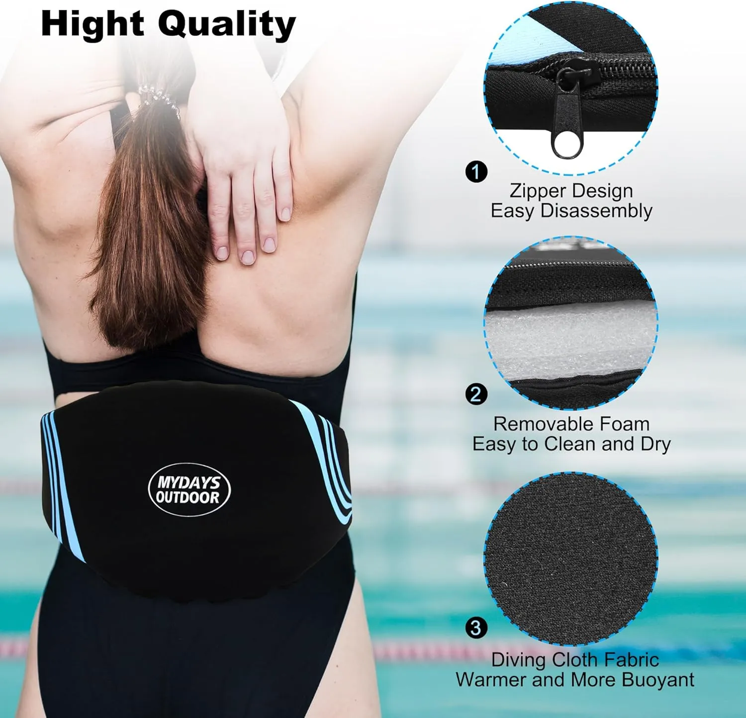 Flotation Swim Belt for Adults,Pool Exercise Equipment for Adults,Fitness Deluxe,Flotation Swimming Belt,Pool Weights for Water Exercise,Water Aerobic Equipment