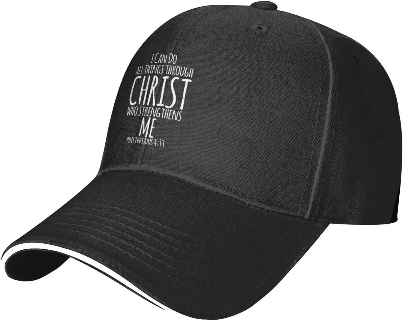 I Can Do All Things Through Christ, Christian God Baseball Caps Men Women Ball Hat Adjustable Trucker Hat Cowboy Hat