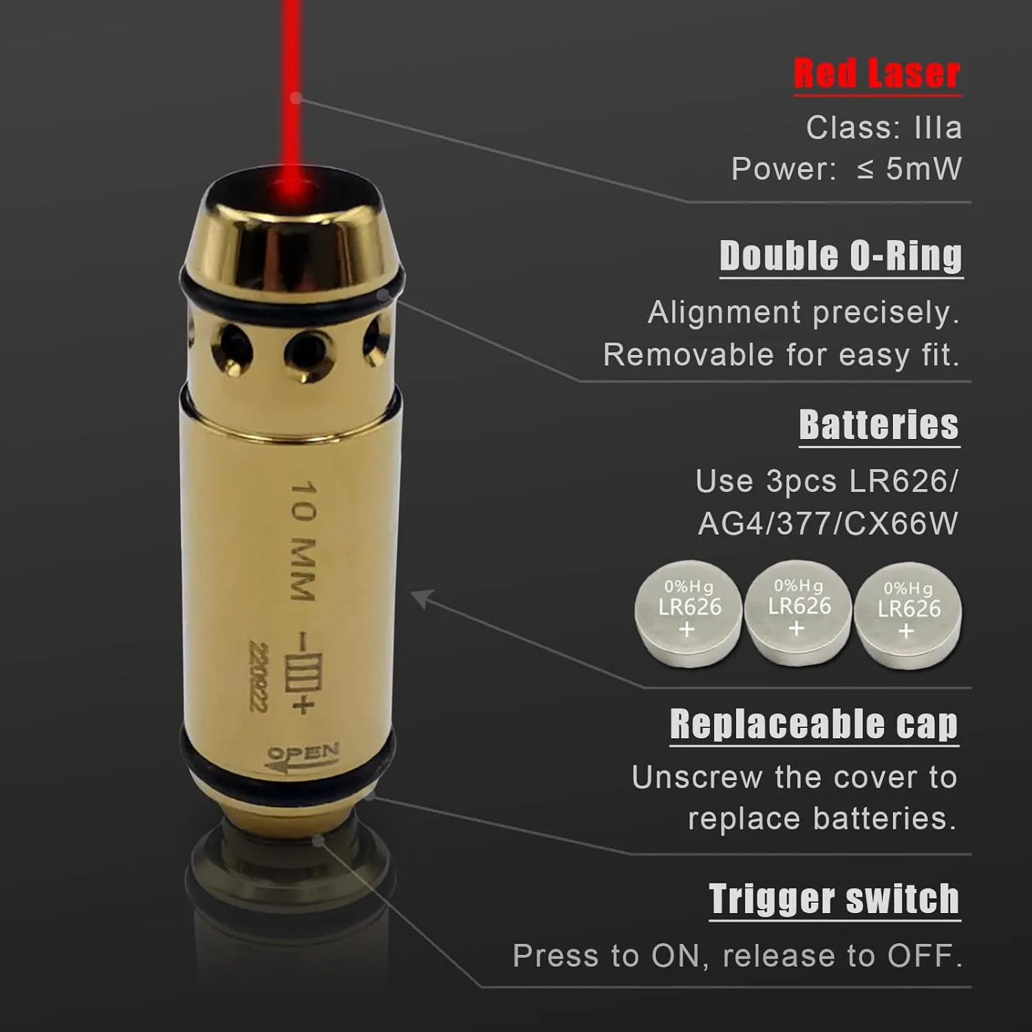 Laser Training Cartridge/Laser Target Suitable for Dry Fire Training, Laser Bullet with Spare Accessories