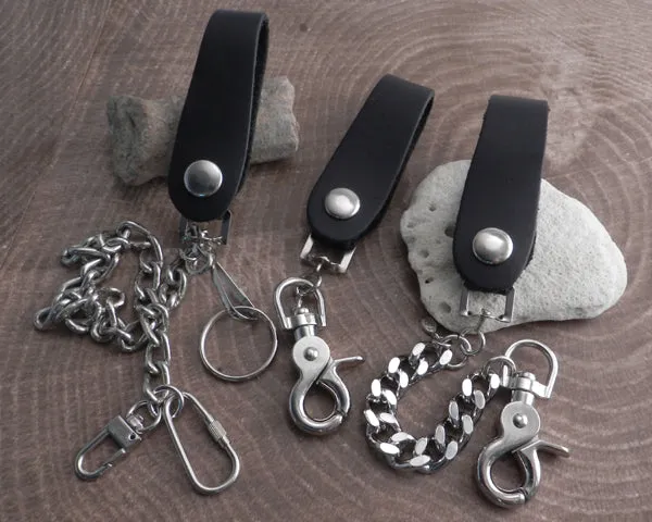 Leather Wallet Chain Loop Leash and Snap Hook