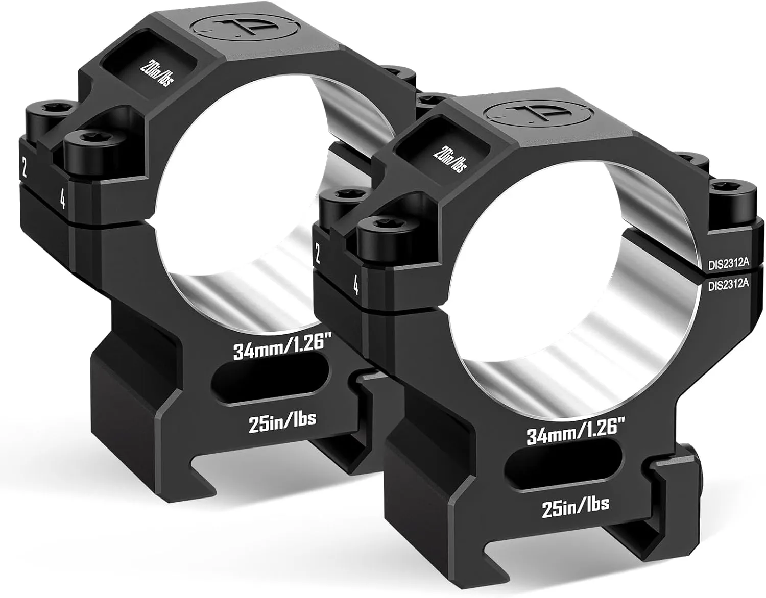 Precision Scope Rings, Precision Pre-lapped Riflescope Mounts for Picatinny Rails