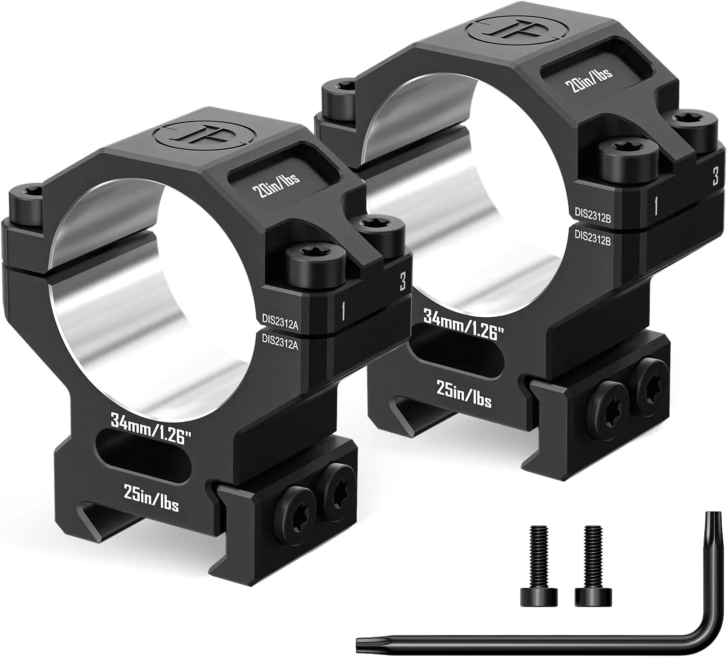 Precision Scope Rings, Precision Pre-lapped Riflescope Mounts for Picatinny Rails