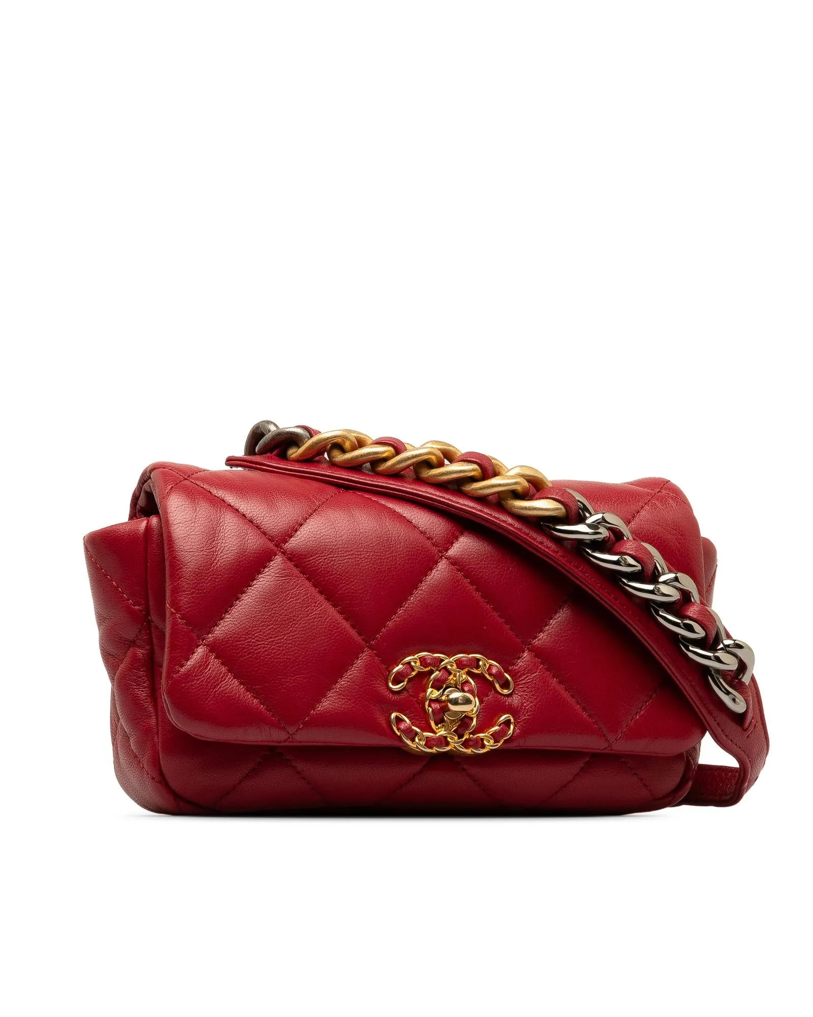 Quilted Lambskin Leather Belt Bag