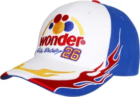 Talladega Nights Hat Ricky Bobby Hat Wonder 26 Embroidery Adjustable Cap White Blue