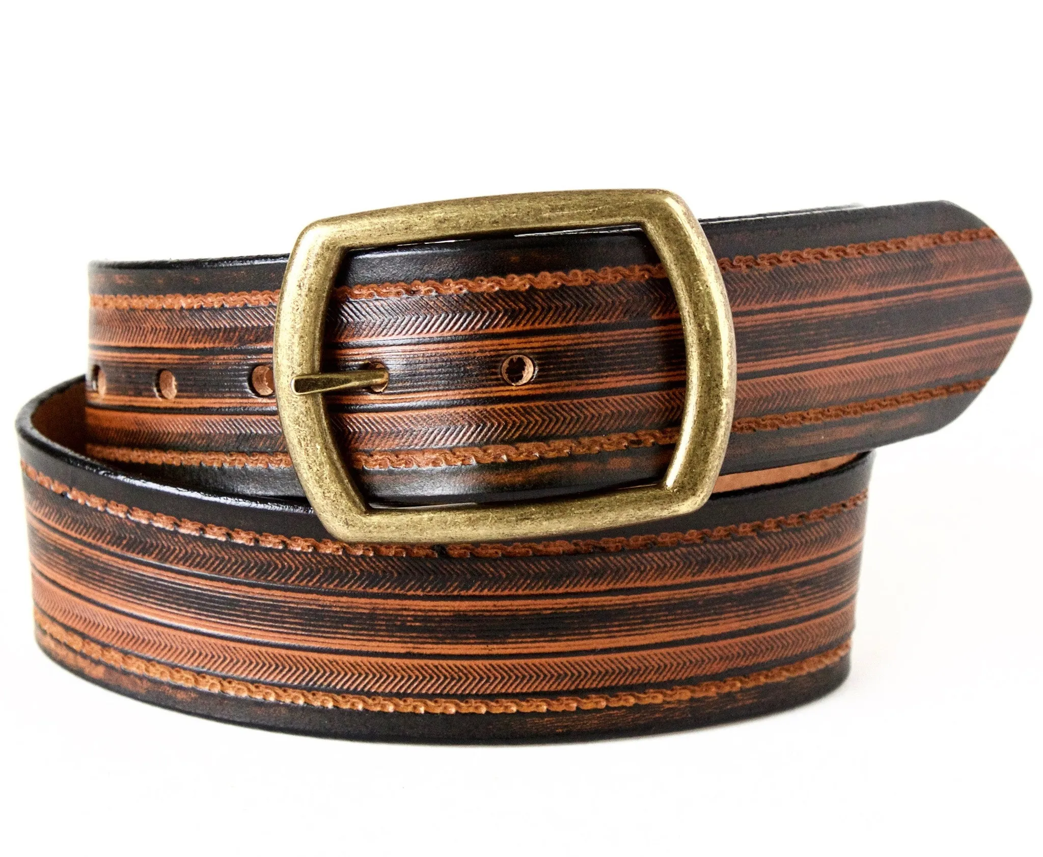 Tread Herring Wide Leather Belt