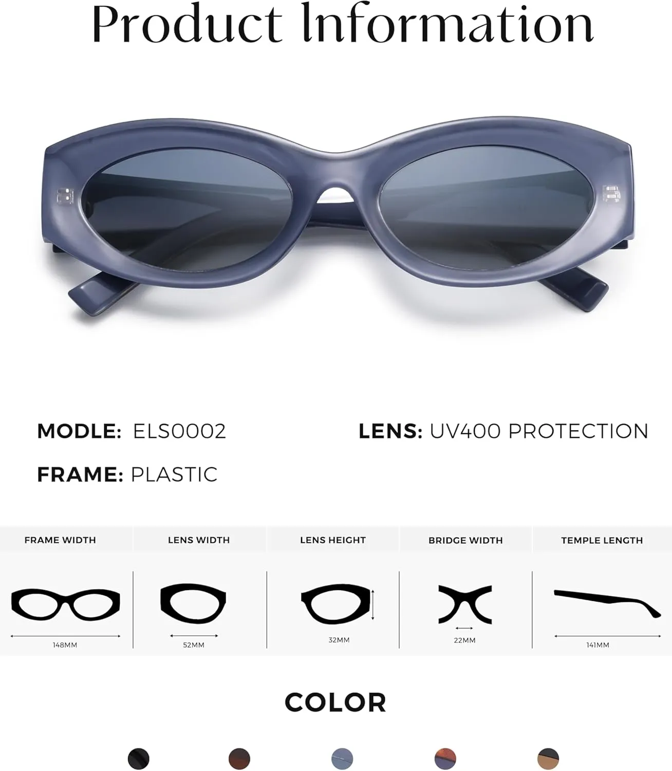 Women Polarized Oval Sunglasses UV400 Protection Retro Trendy Fashion Shades for Driving & Outdoor Wear