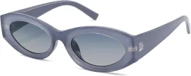 Women Polarized Oval Sunglasses UV400 Protection Retro Trendy Fashion Shades for Driving & Outdoor Wear