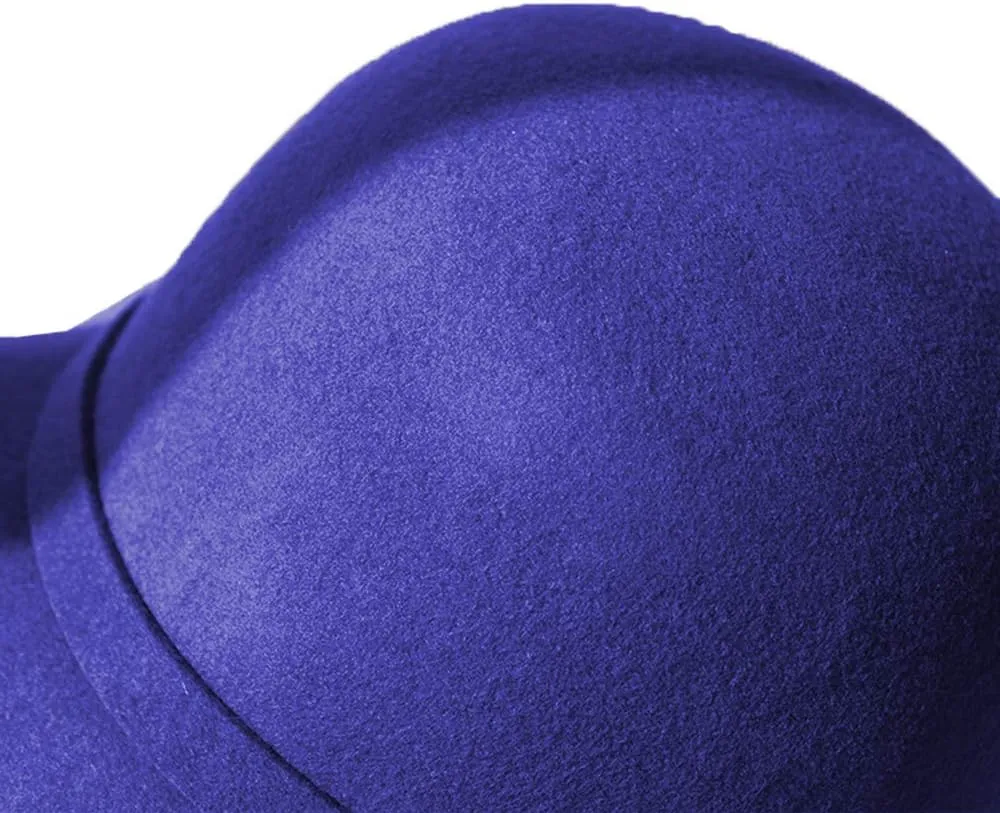 Women's 100% Wool Foldable Wide Brim Retro Fedora Floppy Felt Bowler Hat